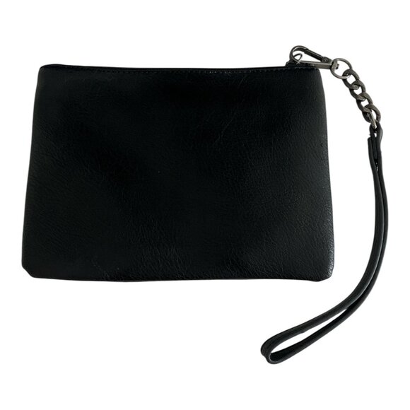 Plug and Tote Black Studded Wristlet Clutch Bag – Faux Leather 2016 - Picture 2 of 5